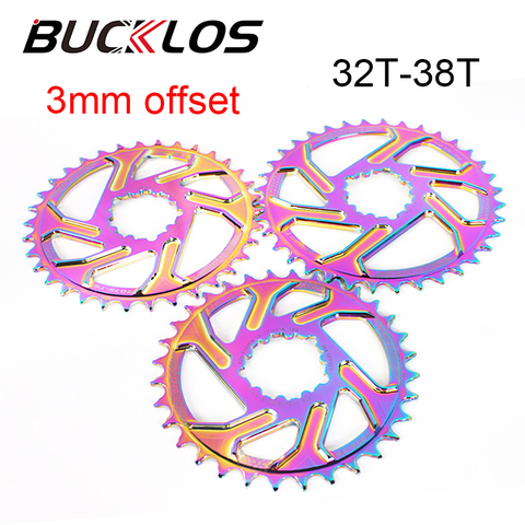 MTB GXP Chainring Rainbow Offset 3mm Chain Ring Narrow Wide Aluminum Bike Chainwheel 32-38T Bike Parts for GXP XX1 X9 XO X01 ► Photo 1/6