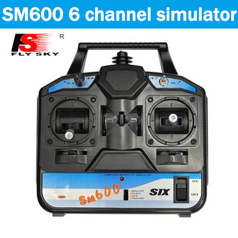 Flysky RC Simulator FS-SM600 6CH USB simulator Support G6 G7 XTR FMS For 3D Helicopter Airplane mode 1/mode2 Sm600 ► Photo 1/5