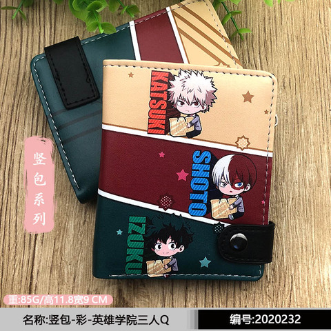 Anime My Hero Academia Short Wallet Midoriya Izuku/Todoroki Shoto PU Leather Purse with Coin Pocket ► Photo 1/2