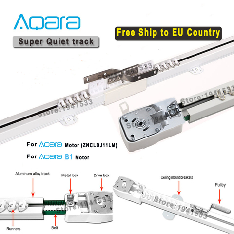 Free to EU Country Super Silent Electric Curtain Track for Aqara/Aqara A1/B1 motor,Aqara Smart Home Curtain Rail Control System ► Photo 1/5