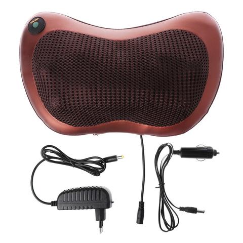 Electric Massage Pillow Lumbar Neck Back Shiatsu Massager Cushion Heat Car Home EU Plug M89F ► Photo 1/6