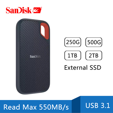 SanDisk 2tb Type-c Portable SSD 1tb 500GB 550M External Hard Drive USB 3.1 HD SSD Hard Drive 250GB Solid State Disk for Laptop ► Photo 1/6