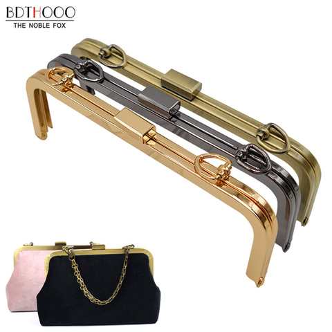 BDTHOOO 21.5cm Metal Purse Frame Women Handle Clutch Bag Accessories DIY HandBag Frame Kiss Clasp Lock Hardware ► Photo 1/6