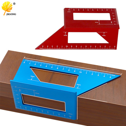 3D Aluminum Alloy Angle Measuring Square Woodworking Scribe Measuring Ruler Measure Tool with Gauge and Ruler ► Photo 1/6