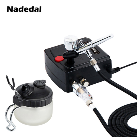 Nasedal 0.3mm 7cc Dual-Action Airbrush Compressor Spray Gun for Makeup Nail Tattoo Model/Cake/Car Paint Mini Filter ► Photo 1/6