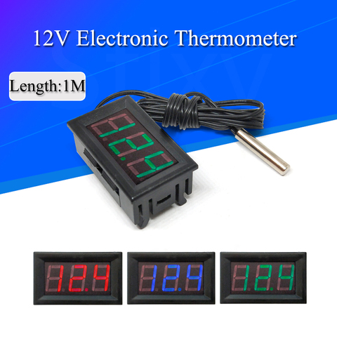 0.56 inch Temperature Sensor Module Meter Detector With Sensors Probe DC 5-12V 0.56