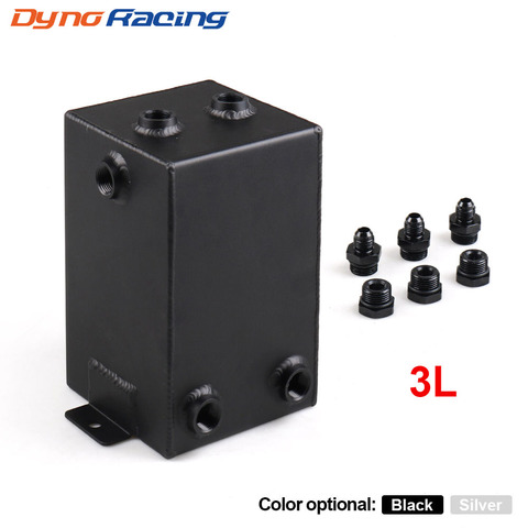 3L Racing Car Fuel Surge Tank Aluminum 3 Litre Swirl Pot System Universal Black Fuel Tank ► Photo 1/6