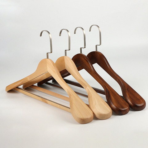 High-Grade Wide Shoulder Wooden Coat Hangers - Solid Wood Suit Hanger ► Photo 1/6