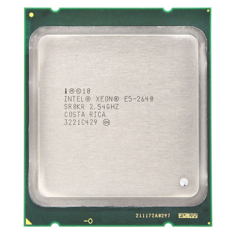 Intel Xeon  E5-2640 E5 2640 Six Core 15M Cache/2.5/GHz/8.00 GT/s 95W LGA 2011 	Sandy Bridge-EP AS 2650 2660 CPU Free Shipping ► Photo 1/2