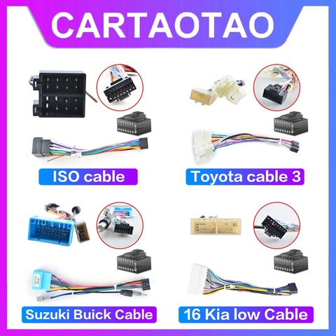 2din Android Car Radio ISO Cable Adapter For Nissan Toyota Volkswagen Hyundai Kia Honda Ford Suzuki Universal Wire Plug Adapter ► Photo 1/6