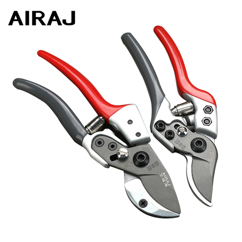 AIRAJ Pruner Tree Cutter Gardening Pruning Shear Scissor Stainless Steel Cutting Tools Set Home Tools Anti-slip ► Photo 1/6