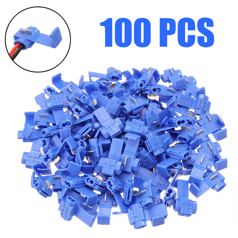 Mayitr 100pcs Blue Scotch Lock Wire Connectors High Performance Quick Splice Crimp Terminals for Crimp Electrical Part ► Photo 1/6