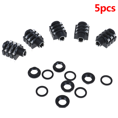 5PCS 6.5mm Stereo Audio Microphone Female Socket/Jack Connector  6P/6PIN ► Photo 1/6