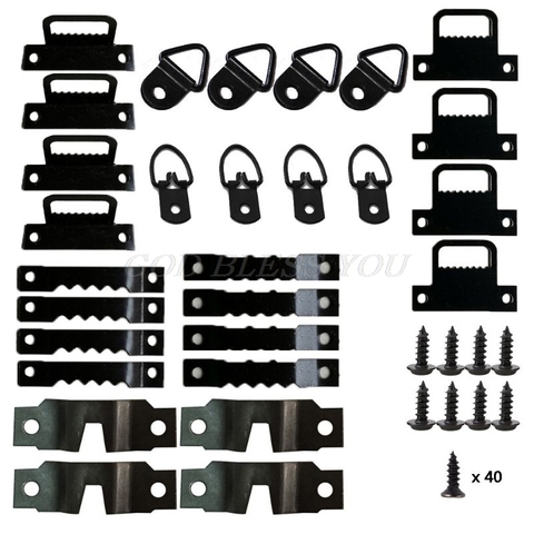 76pcs/set Photo Picture Frame Hanging Kit Heavy Duty Serrated Hanger Hardware For Wall Mounting Drop Shipping ► Photo 1/6