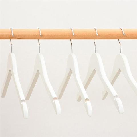 White Coat Hanger Solid Wood Hangers Sweater Hangers Extra Wide Shoulder Wooden Hangers for Heavy Coat Skirt ► Photo 1/6