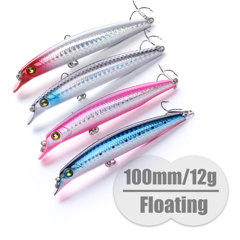 Banshee 100mm 12g Minnows Fishing Lures Pike Wobbler Laser Hard Bait Artificial Crankbaits Topwater Pikes Fishing Floating Baits ► Photo 1/6