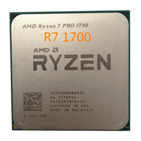 AMD Ryzen 7 PRO 1700 R7 PRO 1700 R7 1700 de 3,0 GHz de ocho núcleos 16-Hilo de procesador de CPU 65W YD170BBBM88AE hembra AM4 ► Photo 1/1