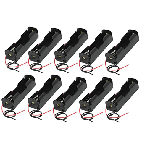 10Pcs 18650 Battery Holder Power Bank Plastic Battery Storage Box Case With Lead Wire 150mm Hold 1X 18650 Battery ► Photo 1/5