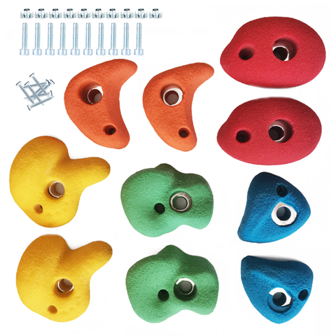 10 piece rock climbing holds for Children and Adults--Indoor/outdoor.Your quality choice! ► Photo 1/6