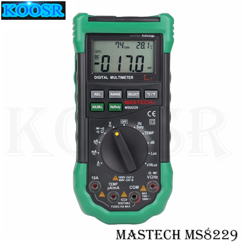 Mastech MS8229 5 in1 Auto range Digital Multimeter Multifunction Lux Sound Level Temperature Humidity Tester Meter ► Photo 1/6