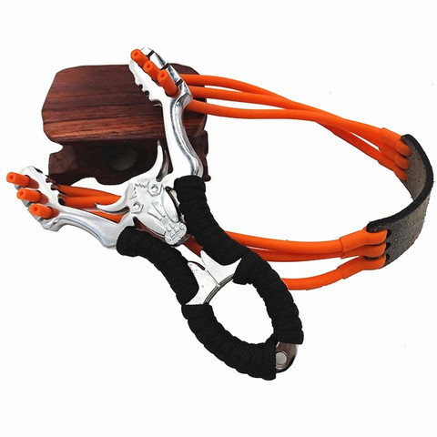 High quality outdoor hunting shooting alloy slingshot wristband bow with quality rubber match shooting game 2022 new ► Photo 1/6