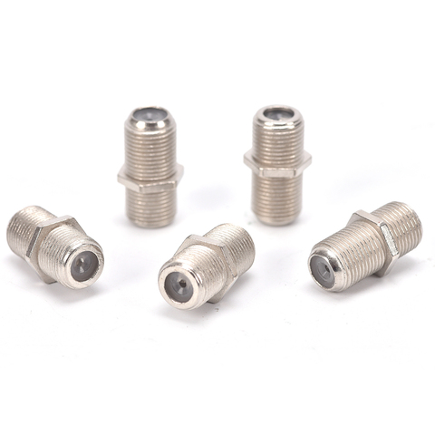 10Pcs Female F/F RG6 Coax Coaxial Cable SMA RF Coax Connector F Type Coupler Adapter Connector Plug For TV Antenna Extension ► Photo 1/6