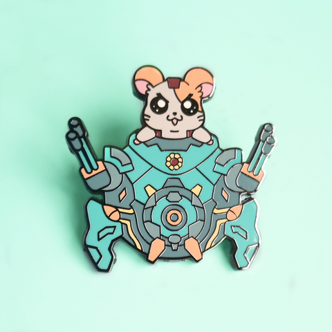 Overwatchs Funny Hammonds Hamtaro Mash Up Hard Enamel Pin Fashion Cute Animal Hamster Brooch Shooting Game Fan Unique Gift ► Photo 1/1