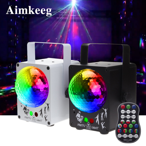Aimkeeg LED Disco Laser Light RGB  Projector Stage Party Lights DJ Lighting Effect for home Wedding Christmas Decoration ► Photo 1/6