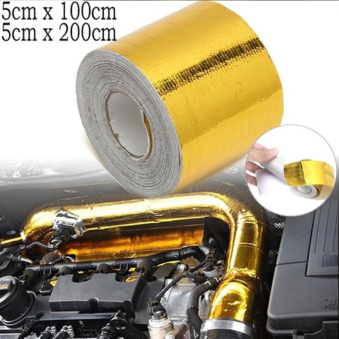 Gold Thermal Exhaust Tape Air Intake Heat Insulation Shield Wrap Reflective  Heat Barrier Self Adhesive Engine Universal 1/2M - Price history & Review, AliExpress Seller - House&Life Store