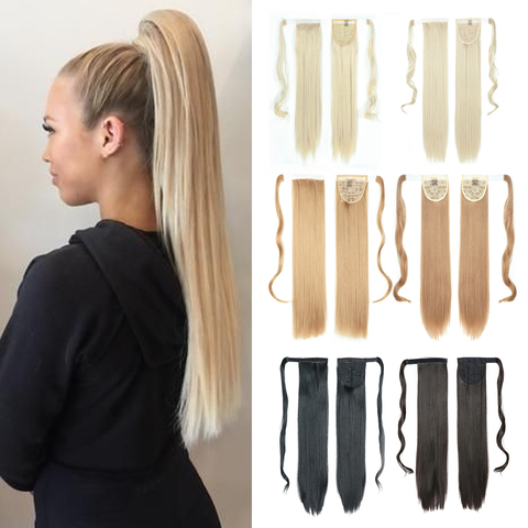 Azqueen Straight Clip In Hair Ponytail False Hair 22