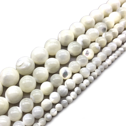 Natural White  Trochus Niloticus Beads Mother of Pearl  Freshwater Loose Spacer Beads For Jewelry Making DIY Bracelet Necklace ► Photo 1/6