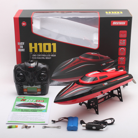 High Speed Racing Boat Model H100 H101 H102 H106 2.4g 150m Remote Control Distance 30km/h Mode Switch Self Righting Rc Boat Toys ► Photo 1/6
