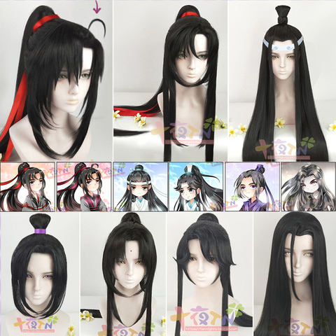 Anime Mo Dao Zu Shi Grandmaster of Demonic Cultivation Wei Wuxian Cosplay Wig for Halloween Party Wigs + Wig Cap ► Photo 1/6