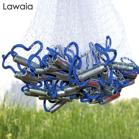Lawaia Cast Net Monofilament Nylon American Style Fish Net Hand Throw Fishing Net With Sinker Outdoor Sport Fishing Network Tool ► Photo 1/5