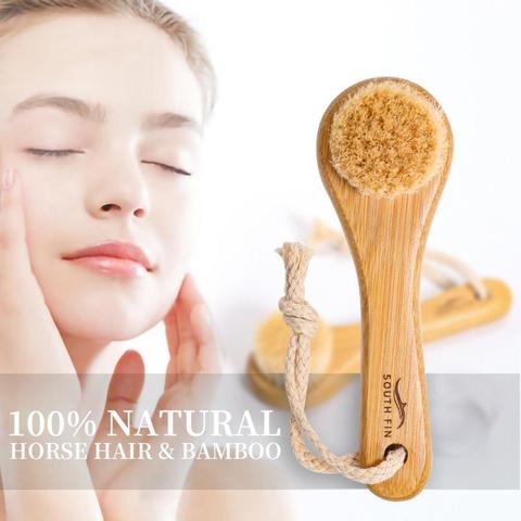 1pc Face Brush Wooden Animal Hair Facial Deep Cleansing Blackhead Remover Massage Care Tool Washing Product Dropship ► Photo 1/6