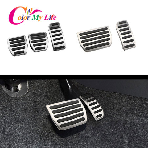 Color My Life Car Stainless Steel AT MT Gas Pedal Brake Pedals for Volvo XC60 XC70 V60 V70 S40 S60 S80L C30 Accessories Parts ► Photo 1/6