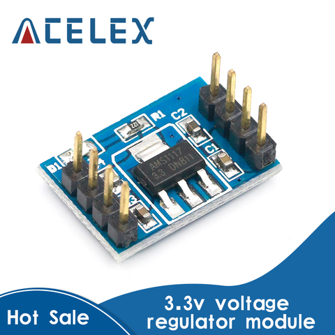 3.3V voltage regulator module / AMS1117 regulator chip / 5V to 3.3V module / Dual Channel ► Photo 1/6