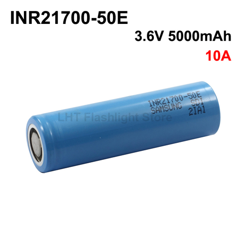 INR21700-50E 3.6V 10A 5000mAh Rechargeable Li-ion 21700 Battery without PCB ► Photo 1/3