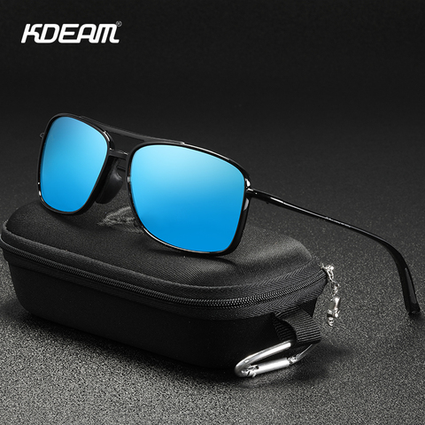 KDEAM Ultra Light Men's Polarized Sunglasses Rectangle Golf Climbing Driving Sun Glasses Men Wear-resistant TR90 Frame ► Photo 1/6