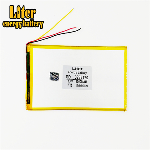 3 line Tablet pc 3285170 3.7V 6000MAH (polymer lithium ion battery) Li-ion battery for tablet pc 7 inch 8 inch 9inch ► Photo 1/4