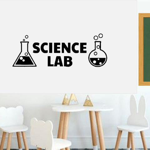 Science Lab Wall Decal Classroom School Wall Sticker Science Lab Decal Vinyl Lab Class Poster Science Class Wall Decor C570 ► Photo 1/3