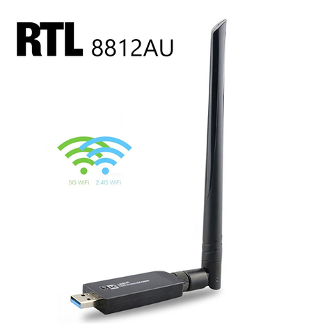 Wireless AC WiFi Adapter 1200Mbps USB3.0 WIFI Dongle RTL8812AU Chipset 5GHz wireless card For kali Linux pentesting ► Photo 1/6