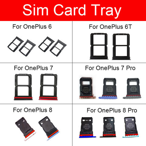 Price history & Review on Sim Card Tray Holder For Oneplus 6 6T 7 7T 8 Pro Sim Slot Socket SD Card Memmory Reader Flex Cable Repair Replacement Parts | AliExpress Seller