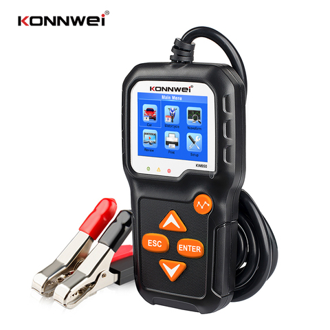 Professional 6V 12V Car Battery Tester 100-2000CCA Cranking Voltage Tester KW650 for Car/Boat/Motorcycle Test Diagnostic Tools ► Photo 1/1