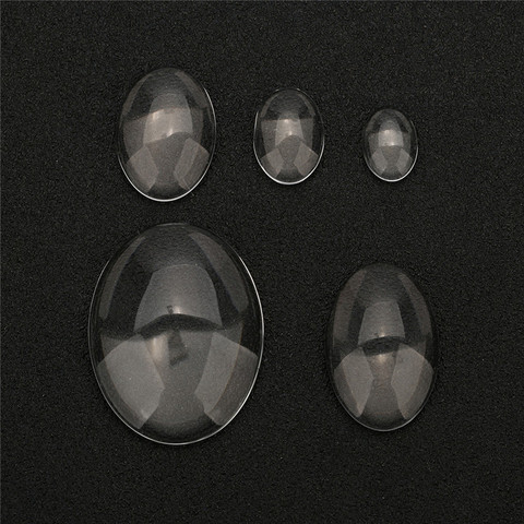 1pack 13x18/18x25/30x40mm Oval Glass Cabochon Cameo Transparent Clear Flat Back Crystal Cabochon For Diy Jewelry Supplies Making ► Photo 1/6