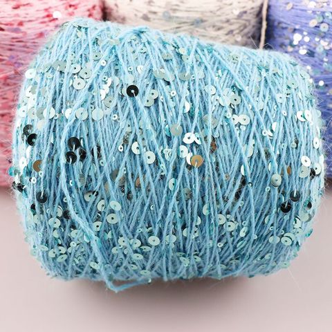 пряжа 50/Ball 110M Long Mink Yarn 3mm+6mm Sequins Yarn DIY knitting for Woman Woollen Sweater, Hat，Scarf Decoration Wool Yarn ► Photo 1/6