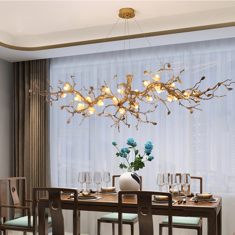 Phube Lighting Large Artistic Branches Chandeliers Coloured Glaze Chandelier Light Lighting Hotel Chandeliers Copper Chandelier ► Photo 1/5