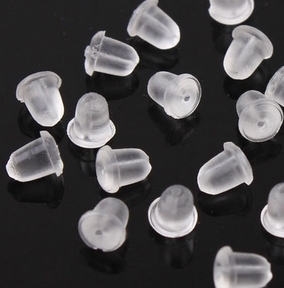 500PCs Clear Rubber Back Earring Stoppers 5*5mm 00874 * hooks  findings pin materials    jewelry making supplies ► Photo 1/1