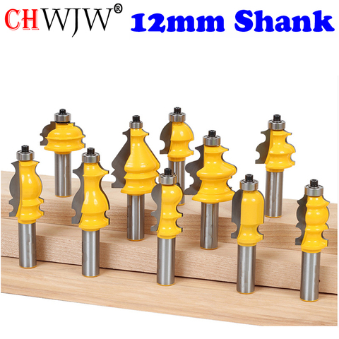 1PC 12mm Shank Architectural Cemented Carbide Molding Router Bit Trimming Wood Milling Cutter for Woodwork Cutter Power Tools ► Photo 1/6