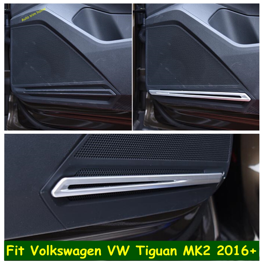 For Volkswagen Tiguan 2018 2019 MK2 Interior Side Door Audio Speaker Cover Trim